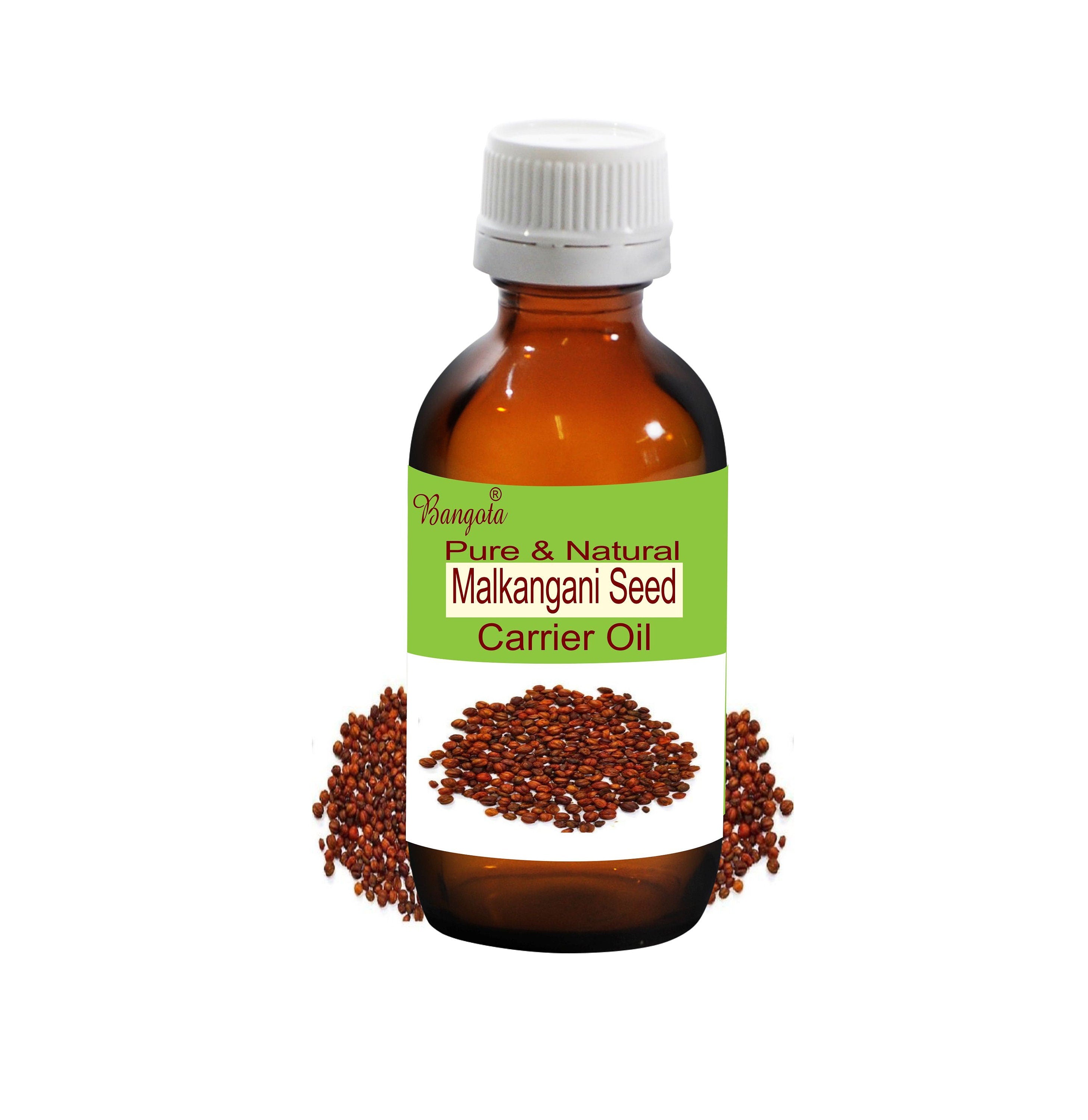 Malkangani Seed Oil, Pure Celastrus Paniculatus Natural Skin Hair Care by Bangota