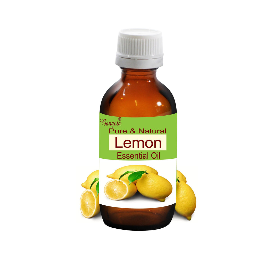 Lemon Essential Oil, Pure Citrus Limonum, Cold Pressed Fresh Aroma by Bangota