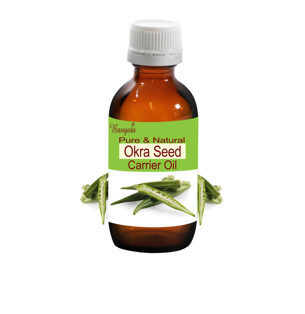 Okra Seed Carrier Oil Pure Natural Cold Pressed Skin Hair Care by Bangota