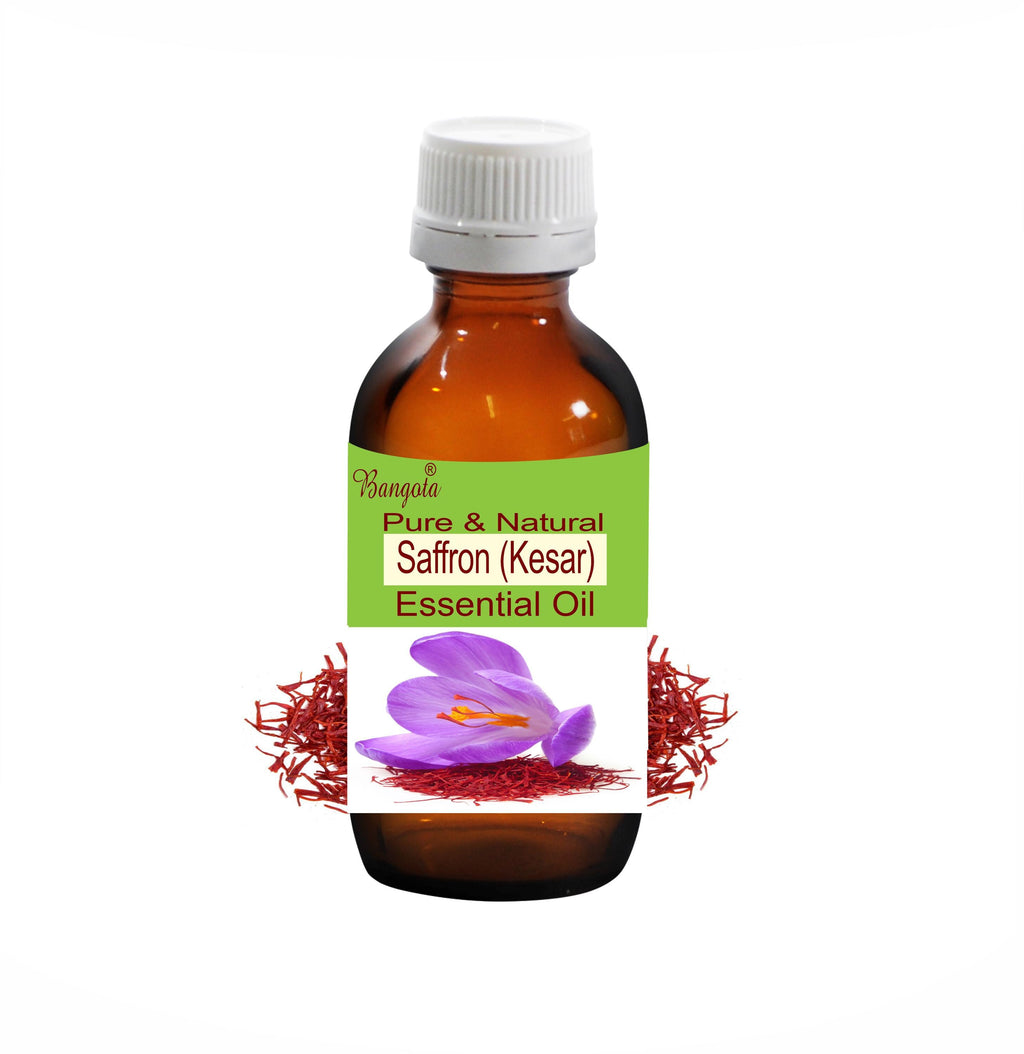 Saffron Kesar Essential Oil Pure Natural Aromatherapy Skin Brightening Massage Oil