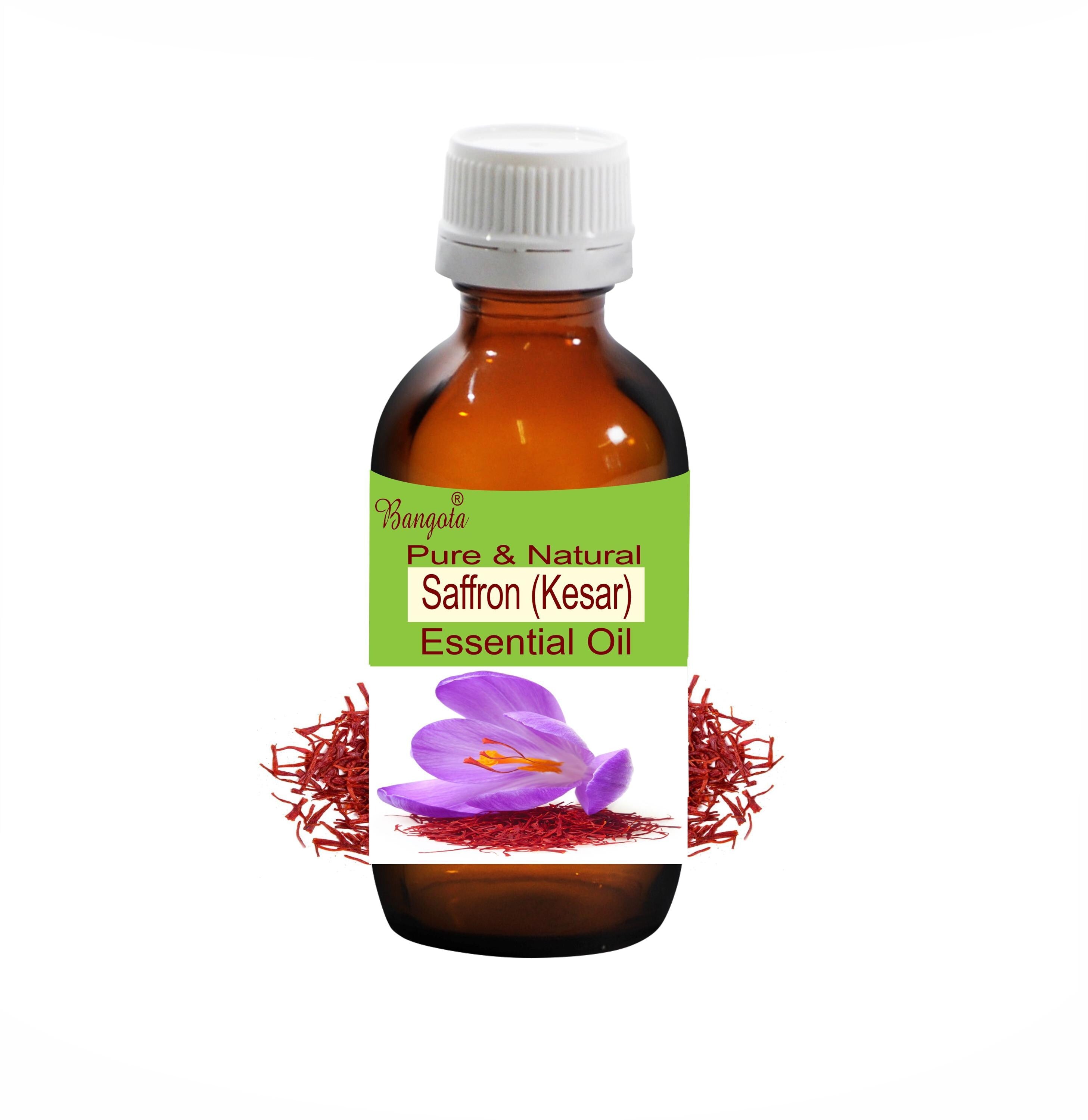 Saffron Kesar Essential Oil Pure Natural Aromatherapy Skin Brightening Massage Oil