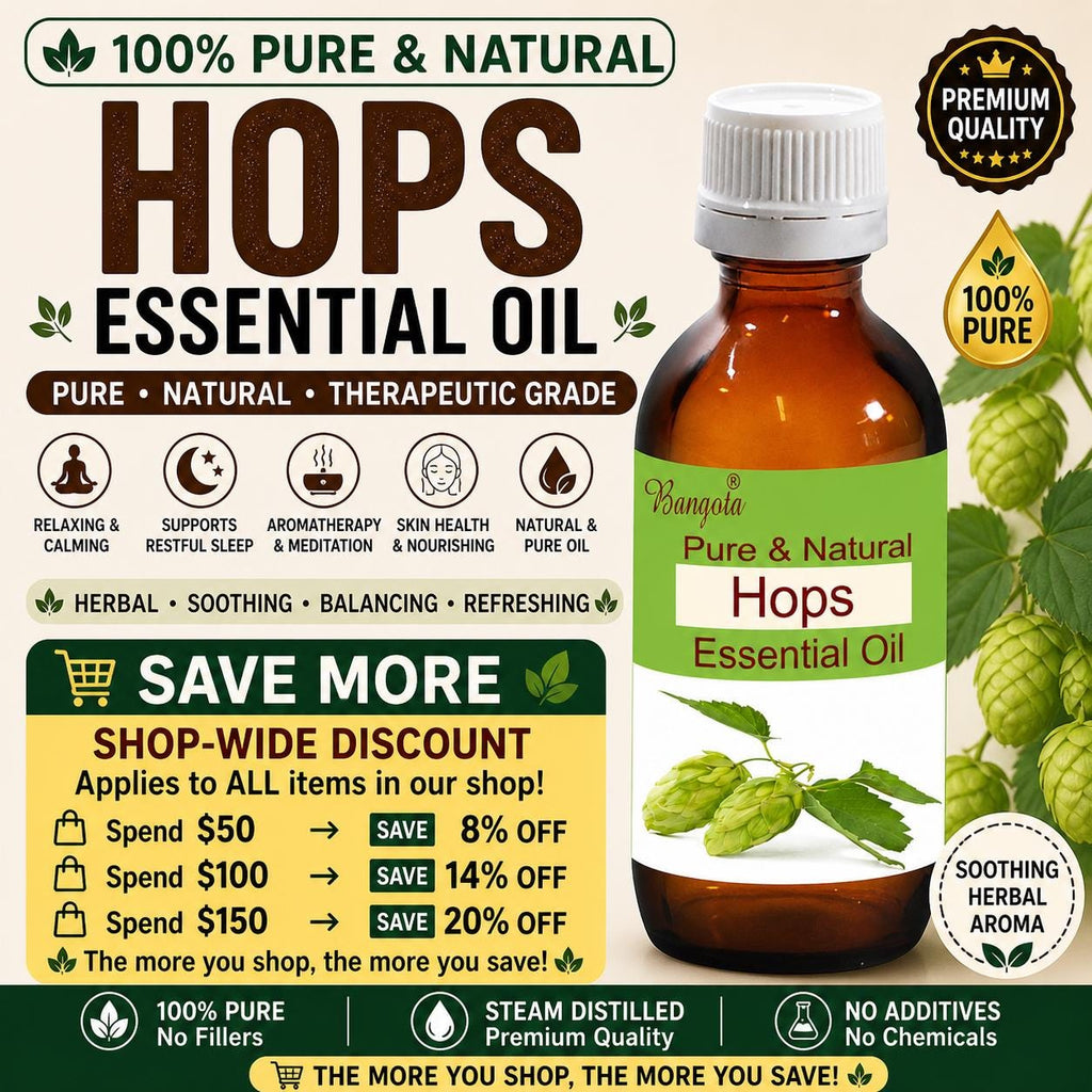 Hops Essential Oil Pure Natural Relaxing Aromatherapy Sleep Calm Diffuser Massage Skin Care