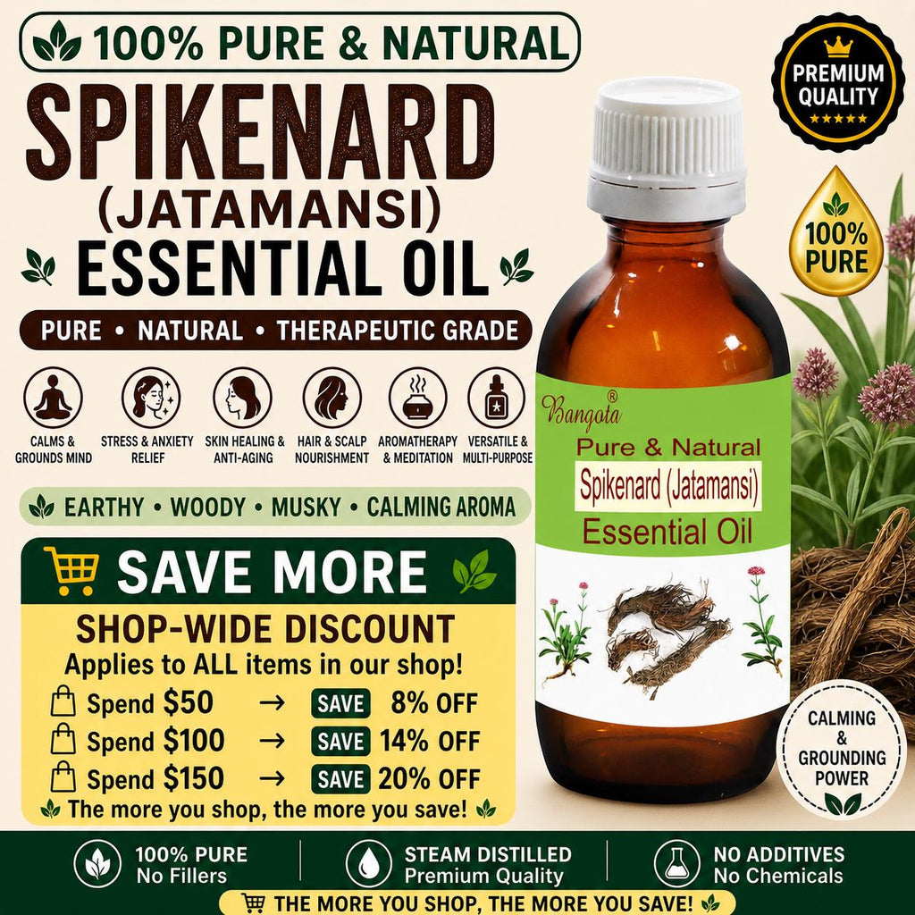 Spikenard Jatamansi Essential Oil Pure Natural Calming Aromatherapy Skin Hair Care Bangota
