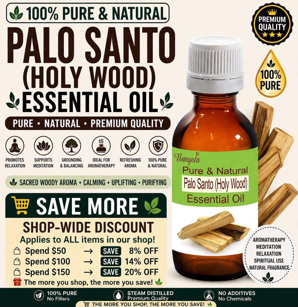 Palo Santo Essential Oil Pure Natural Holy Wood Aromatherapy Meditation Relaxation Diffuser Use