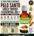 Palo Santo Essential Oil Pure Natural Holy Wood Aromatherapy Meditation Relaxation Diffuser Use
