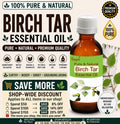 Birch Tar Essential Oil Pure Natural Betula Alba Earthy Aromatherapy Massage DIY Diffuser Use