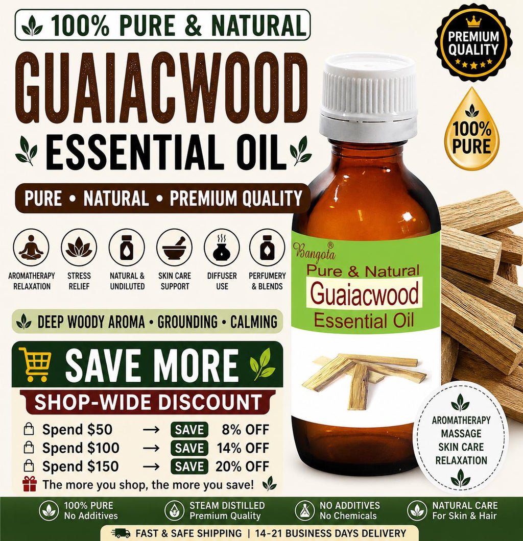 Guaiacwood Essential Oil Pure Natural Woody Aroma Aromatherapy Massage Perfume DIY Skincare Use