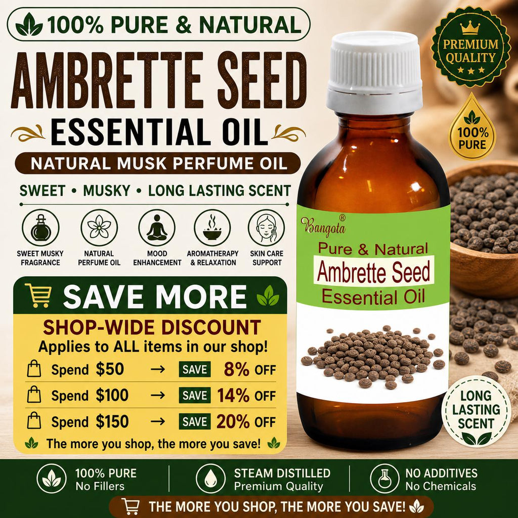 Ambrette Seed Oil Natural Musk Perfume Oil Sweet Musky Fragrance Aromatherapy Skin Care Pure