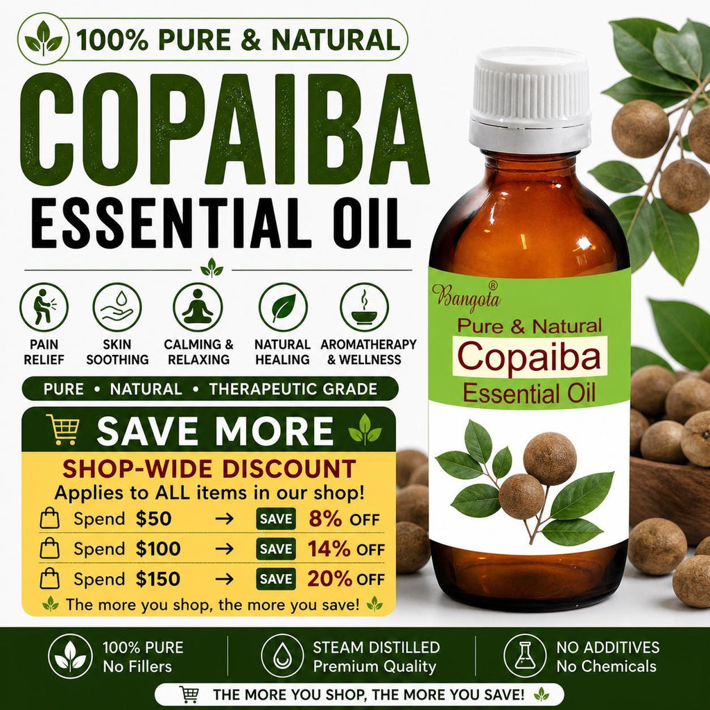 Copaiba Essential Oil Natural Skin Soothing Calming Aromatherapy Massage Oil Pure