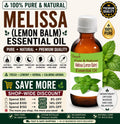 Melissa Essential Oil Pure Natural Lemon Balm Calming Aromatherapy Diffuser Massage Skin Care