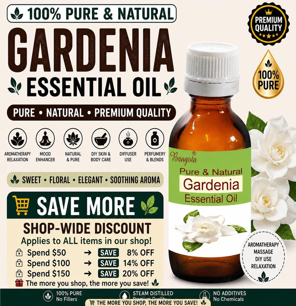 Gardenia Essential Oil Pure Natural Floral Aromatherapy Diffuser Massage DIY Fragrance Oil