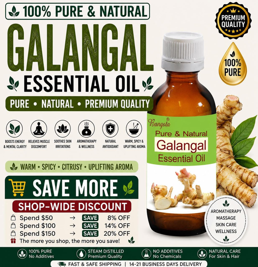 Galangal Essential Oil Pure Natural Alpinia Galanga Aromatherapy Massage Wellness