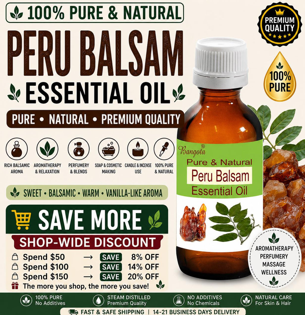 Peru Balsam Essential Oil Pure Natural Sweet Balsamic Aroma Perfumery Aromatherapy Massage