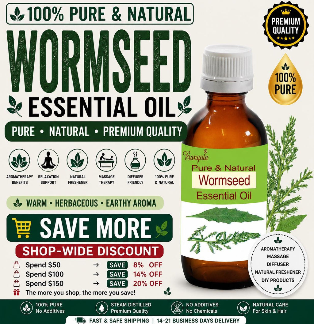 Wormseed Essential Oil Pure Natural Chenopodium Ambrosioides Aromatherapy Diffuser Massage Wellness Care