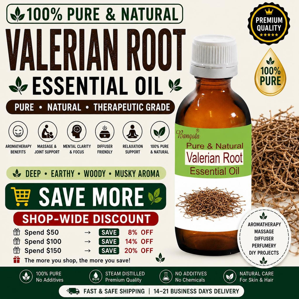 Valerian Root Essential Oil Pure Natural Aromatherapy Massage Diffuser Relaxation Wellness