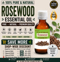 Rosewood Essential Oil Pure Natural Aniba Rosaeodora Aromatherapy Perfumery Skincare Massage