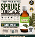 Spruce Essential Oil | Pure & Natural Picea mariana | Woody Forest Aromatherapy Oil | Bangota
