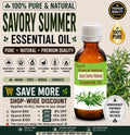 Savory Summer Essential Oil Pure Satureja Hortensis Natural Aromatherapy Herbal Massage