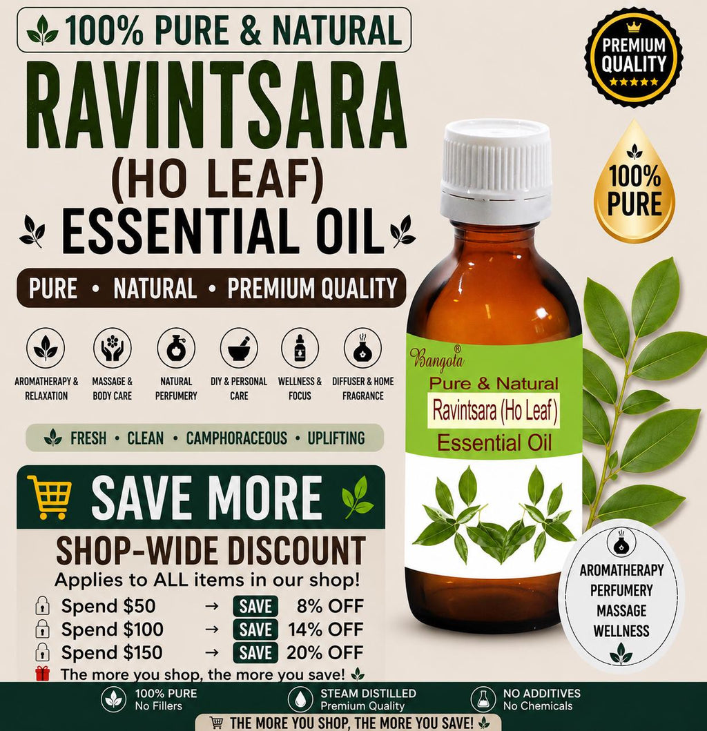 Ravintsara Essential Oil Pure Natural Ho Leaf Cinnamomum Camphora Aromatherapy Massage Diffuser Wellness Blend