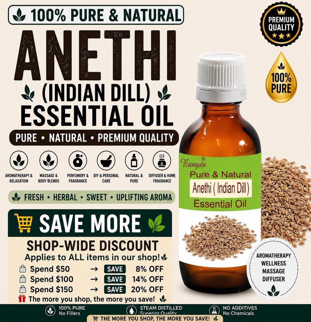Anethi Indian Dill Seed Essential Oil Pure Natural Aromatherapy Diffuser Massage Wellness
