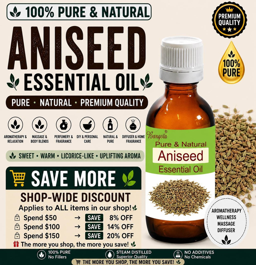 Aniseed Essential Oil Pure Natural Pimpinella Anisum Aromatherapy Diffuser Massage Wellness