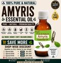 Amyris Essential Oil Pure Natural Woody Aroma Aromatherapy Diffuser Perfume Massage Relaxation Wellness