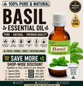 Basil Essential Oil Pure Natural Ocimum Basilicum Herbal Fresh Aromatherapy Diffuser Massage