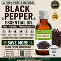 Black Pepper Essential Oil Pure Natural Piper Nigrum Aromatherapy Massage Diffuser Wellness