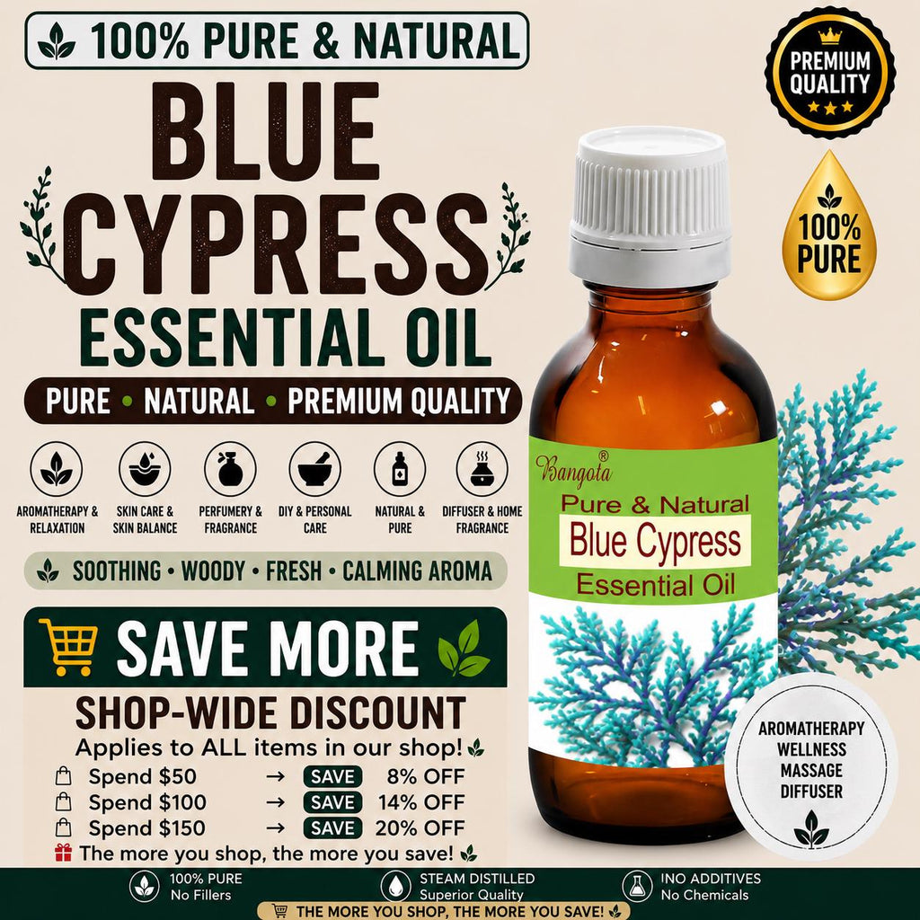 Blue Cypress Essential Oil Pure Natural Callitris Intratropica Aromatherapy Skincare Diffuser Massage
