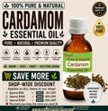 Cardamom Essential Oil Pure Natural Aromatherapy Diffuser Massage Steam Distilled