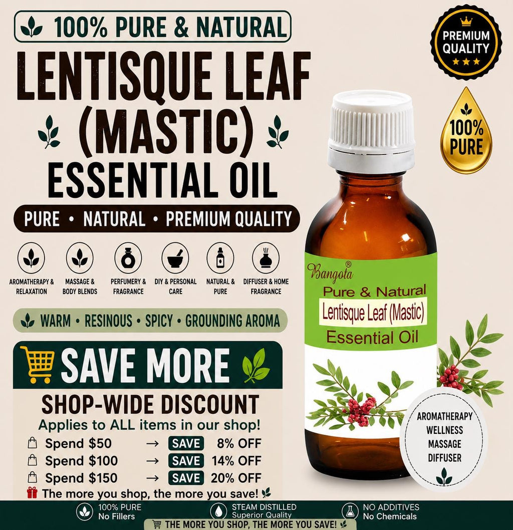 Lentisque Leaf Essential Oil Mastic Oil Natural Aromatherapy Skin Care Stress Relief Pure